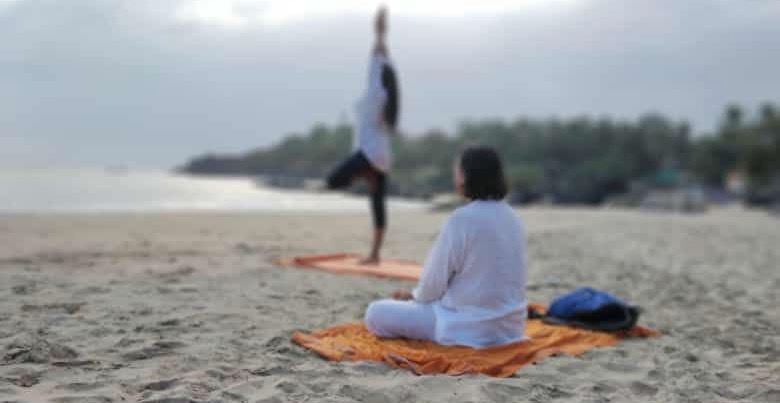 Shivam in Sadhana on Goa Beach